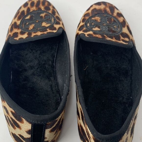 Tory Burch Billy calfhair leopard print slipper flats - Picture 8 of 9